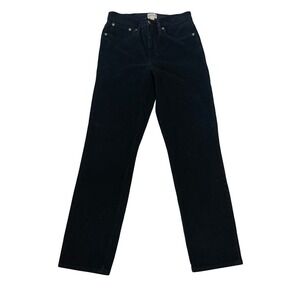 J Crew Black Corduroy Vintage Straight pants Women Size 25